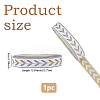 12.75M Polyester Leaf Pattern Ribbon OCOR-DC0001-28A-2