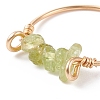 Natural Gemstone Chips Beaded Finger Rings RJEW-JR00512-6