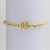 Brass Beaded Stretch Bracelets for Women FS-WG560D0-13-1