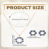 Wreath Alloy Rhinestone Pendant Necklace & Stud Earring Sets SJEW-LP0001-56B-2