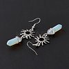Opalite Bullet with Sun Dangle Earrings EJEW-I276-01P-17-5