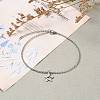 304 Stainless Steel Pendant Anklets AJEW-AN00321-6