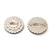 Flat Round Zinc Alloy with Rhinestones Bag Twist Lock Clasps PALLOY-A068-03P-2