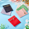 6Pcs 6 Colors Imitation Leather Jewelry Storage Zipper Bags ABAG-TA0001-72A-6