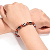 Round Natural Carnelian(Dyed & Heated) Stretch Bracelets BJEW-G072-13-4