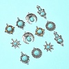 12Pcs 6 Styles Tibetan Style Alloy Pave Imitation Turquoise Pendants FIND-FS0002-81-7