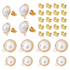 16Pcs 2 Size Brass Stud Earring Findings KK-AR0002-64-1