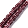 Handmade Lampwork Chevron Beads Strands LAMP-K041-01B-02-1