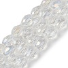 Transparent Electroplate Glass Beads Strands EGLA-N013-T10mm-B-M-2