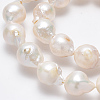Natural Baroque Pearl Keshi Pearl Beads Strands PEAR-S012-66-3