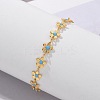 Bohemia Style 304 Stainless Steel Link Bracelets for Women BJEW-Z091-01G-1