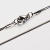 Non-Tarnish 304 Stainless Steel Snake Chain Necklaces LS-NJEW-M114-31-P-1