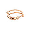 201 Stainless Steel Round Beaded Spinner Rings WG5F549-03-2