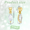 12PCS Brass Cubic Zirconia Charms KK-BC0012-84-2