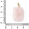 Natural Rose Quartz Faceted Pendants G-B186-01G-06-3