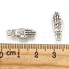 Tibetan Style Palm with Lotus Flower Alloy Pendants KK-P015-03AS-1-3