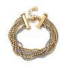 304 Stainless Steel Multi-strand Bracelets BJEW-C137-01GP-2