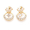 Brass Micro Pave Cubic Zirconia Pendants KK-N272-09G-1