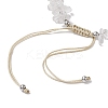 Natural Quartz Crystal Chip Nylon Braided Beaded Bracelet Making AJEW-JB01296-09-3