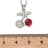 Brass & Cubic Zirconia Pendant Necklaces SA-CBA7E55-03P-01-5