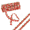 Flower Polyester Jacquard Ribbon FABR-PW0001-248B-1