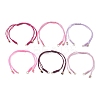 6Pcs 6 Colors Braided Nylon Cord Bracelet Making AJEW-JB01571-1