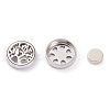 304 Stainless Steel Magnetic Diffuser Locket Aromatherapy Essential Oil Buckle AJEW-M027-02P-5