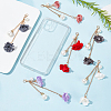 6Pcs 6 Colors Iron Phone Hanging Pendant Decoration AJEW-WR0001-49-4