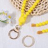 Silicone Beaded ID Card Neck Straps NJEW-SW00025-04-4