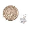 Natural Nucleated Baroque Keshi Pearl Star Charms with 304 Stainless Steel Findings PALLOY-JF05004-2