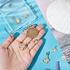 8Pcs 2 Style Brass Micro Pave Clear Cubic Zirconia Charms ZIRC-BBC0001-86-3