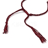 Braided Cotton Cord Bracelet Making MAK-L043-02G-20-3