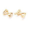 Brass Pave Cubic Zirconia Pendants KK-T074-91G-2
