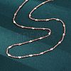 Brass Curb Chains Necklaces for Women NJEW-D302-07RG-4