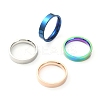 4Pcs 4 Colors 201 Stainless Steel Plain Band Finger Rings Set for Women RJEW-YW0001-03-3