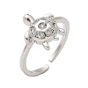 304 Stainless Steel Open Cuff Finger Rings for Women LS-RJEW-B109-07P-01-4