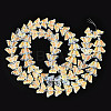 Electroplate Glass Beads Strands EGLA-N012-04C-2