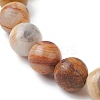 Natural Crazy Agate Round Beaded Stretch Bracelets BJEW-TA00410-03-3