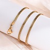 2.5MM 304 Stainless Steel Double Box Chain Necklaces NJEW-Q013-05G-5