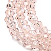 Transparent Electroplate Glass Beads Strands GLAA-F029-4mm-C26-3