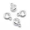 Brass Cubic Zirconia Pendants KK-P119-33-7x5mm-P-NR-1