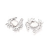 304 Stainless Steel Crab Pendants STAS-T069-35P-2