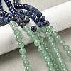 Chakra Natural Red Jasper & Yellow Jade & Green Aventurine & Tiger Eye & Sodalite & Amethyst Beads Strands X-G-NH0002-E02-6mm-2