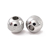 Non-Tarnish Textured 304 Stainless Steel Beads STAS-P306-01B-P-3