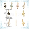 60Pcs 4 Colors Alloy Enamel Pendants ENAM-YW0005-58-2