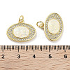 Brass Micro Pave Clear Cubic Zirconia Pendants KK-L213-035G-3