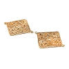 Brass Micro Pave Colorful Cubic Zirconia Hollow Connector Charms KK-K351-58A-G-2