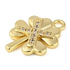 Cross Theme Real 18K Gold Plated Brass Micro Pave Clear Cubic Zirconia Pendants LS-KK-L219-06G-01-2