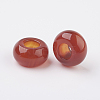 Natural Carnelian European Beads X-G-G740-12x6mm-15-2