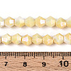 Anti-Tarnish Electroplate Bicone Glass Beads Strands EGLA-T021-6mm-16-05-4